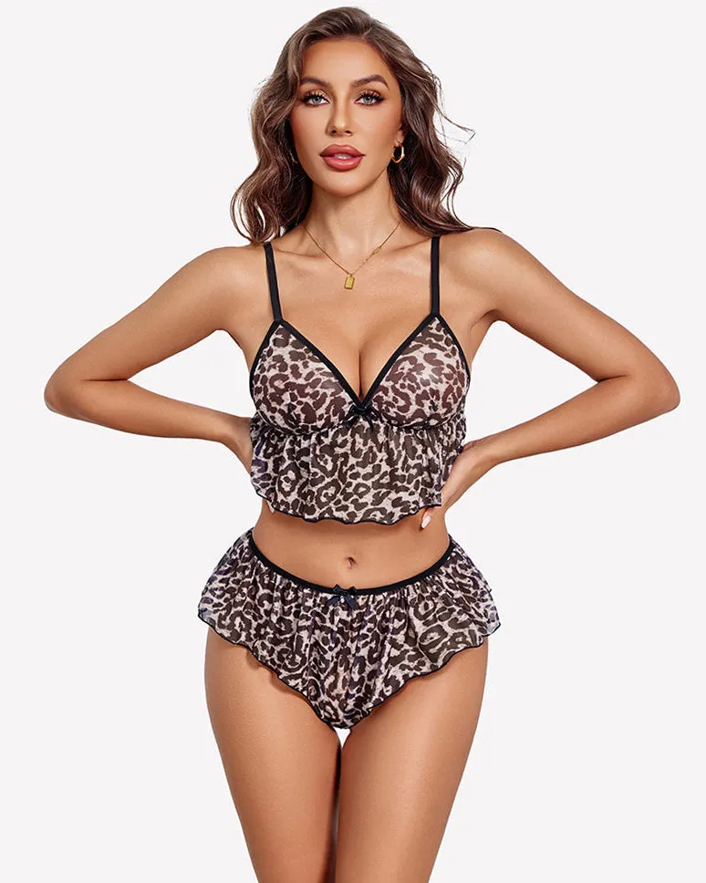 Sheer Lingerie Set 2 Piece Mesh Cami Shorts sold by Avid Love
