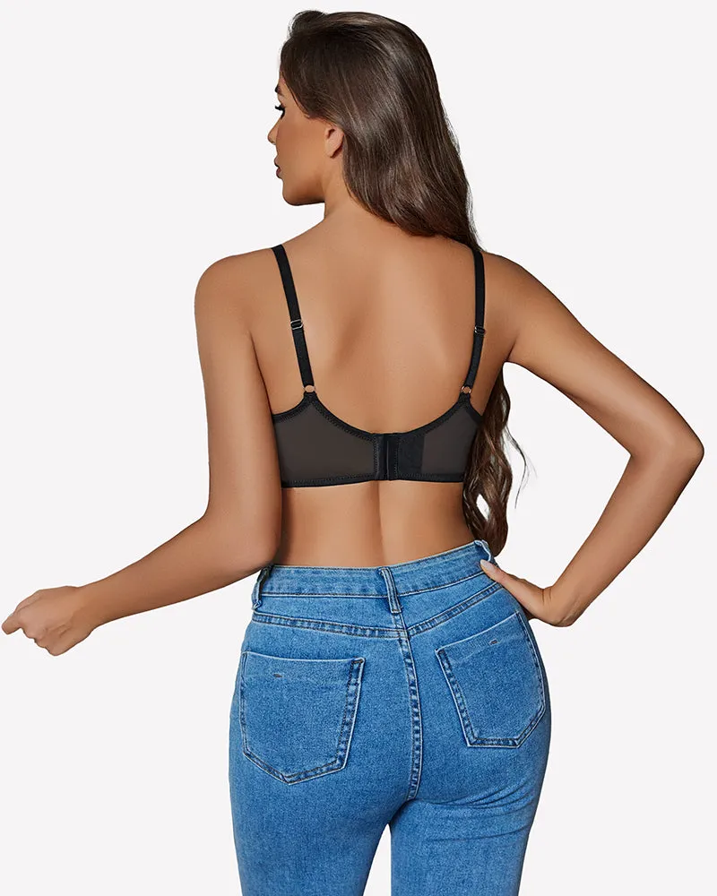 Sheer Mesh Full Coverage Unlined Minimier Bra sold by Avid Love product image thumbnail 2