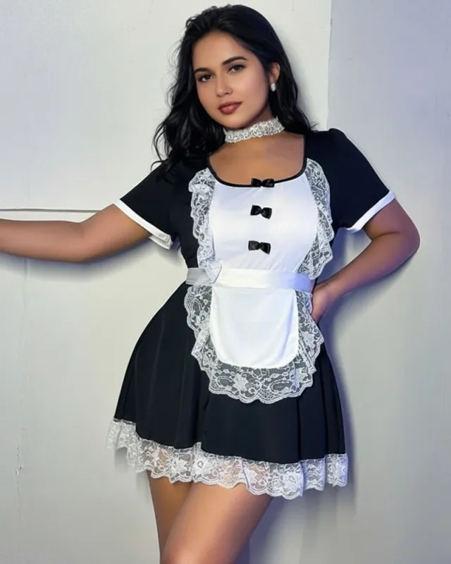 Plus Size French Maid Cosplay Outfit Sets sold by Avid Love
