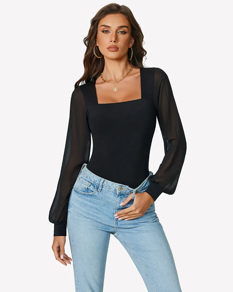 Puff Long Sleeve Bodysuit Leotards sold by Avid Love product image thumbnail 4