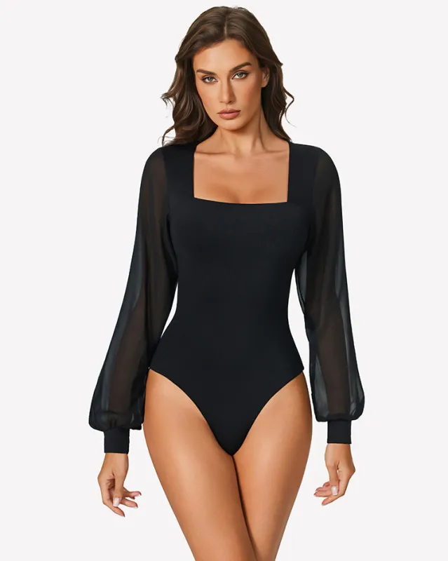 Puff Long Sleeve Bodysuit Leotards made by Avid Love