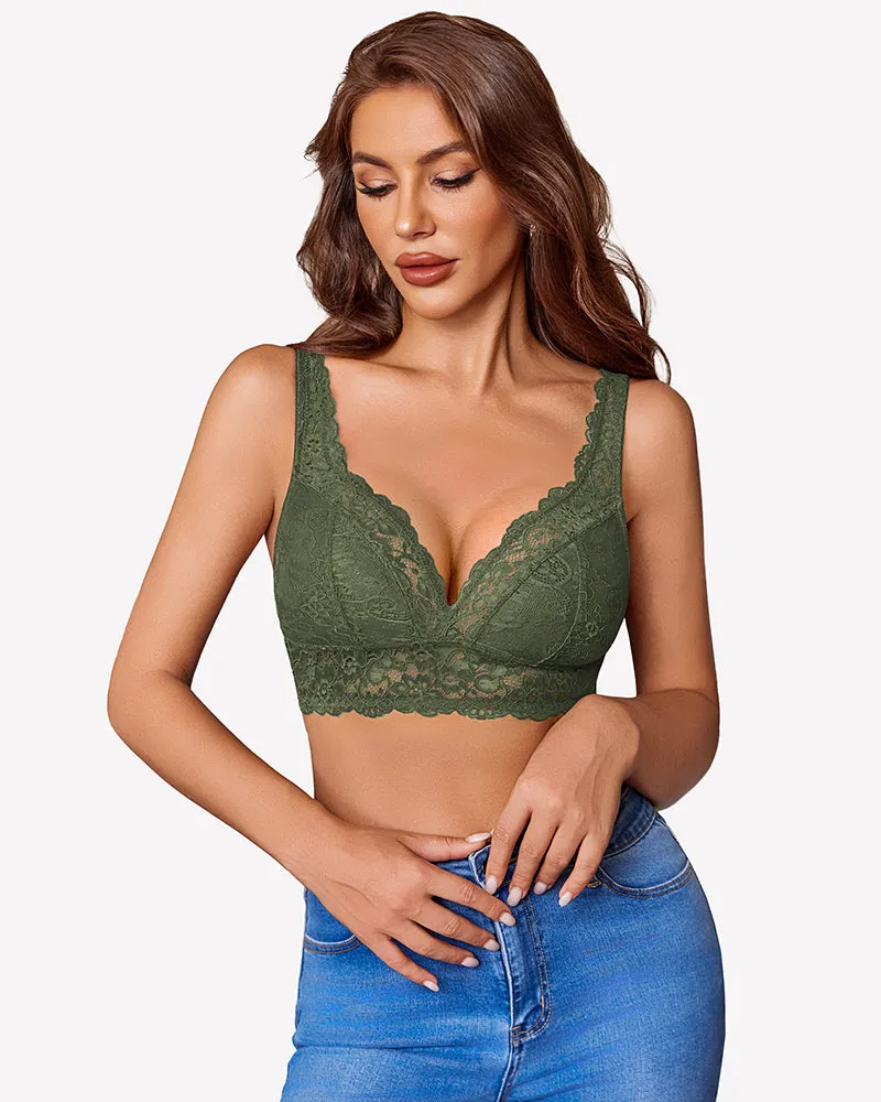 V Neck Wireless Unlined Basic Bras sold by Avid Love product image thumbnail 3