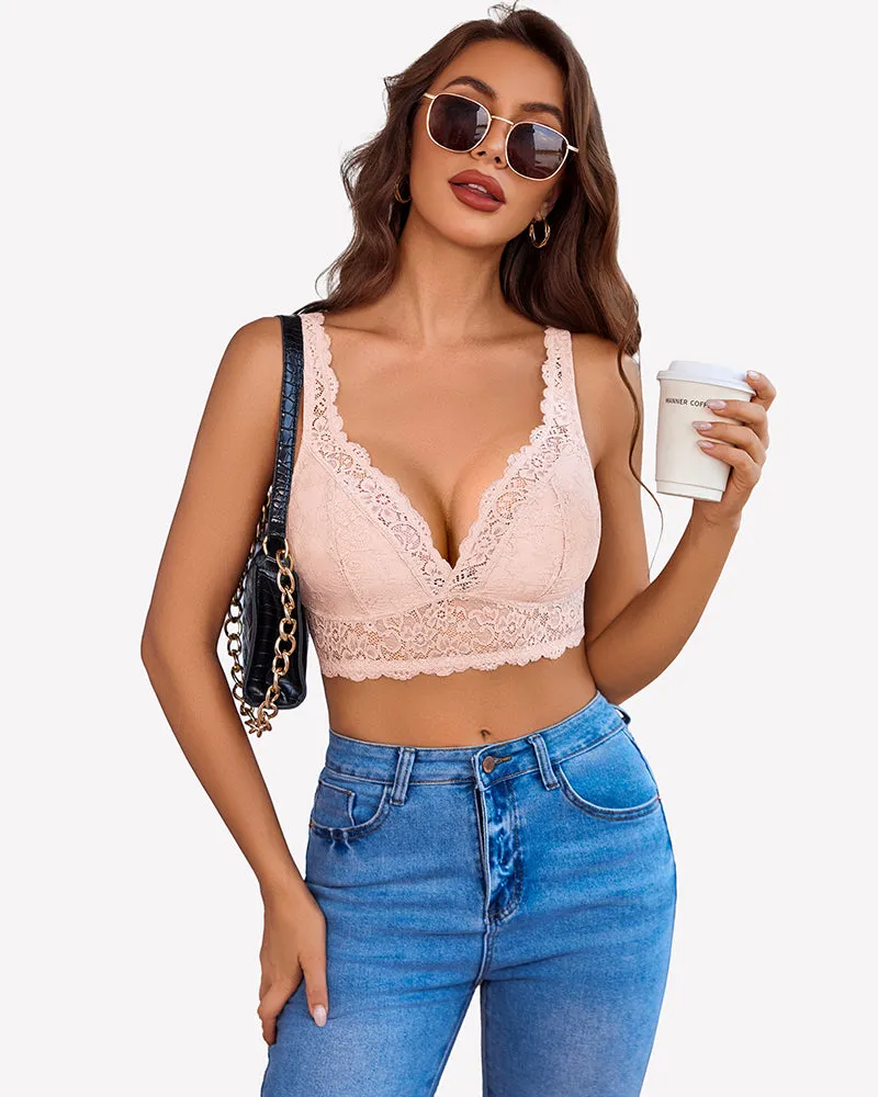V Neck Wireless Unlined Basic Bras sold by Avid Love product image thumbnail 5