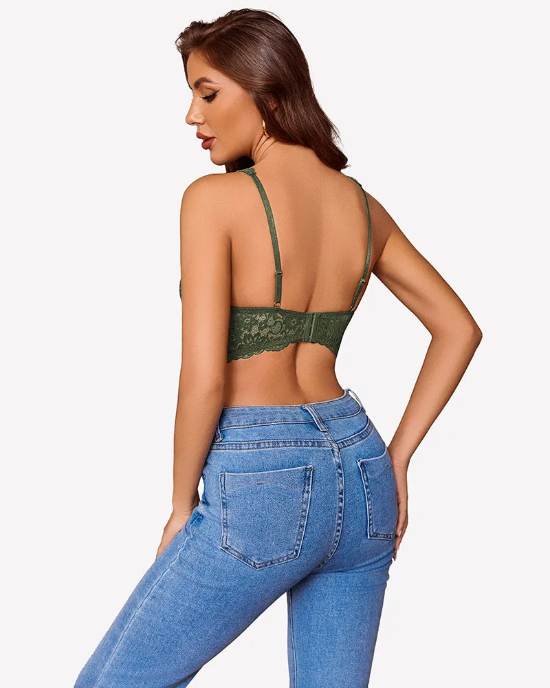 V Neck Wireless Unlined Basic Bras sold by Avid Love product image thumbnail 4
