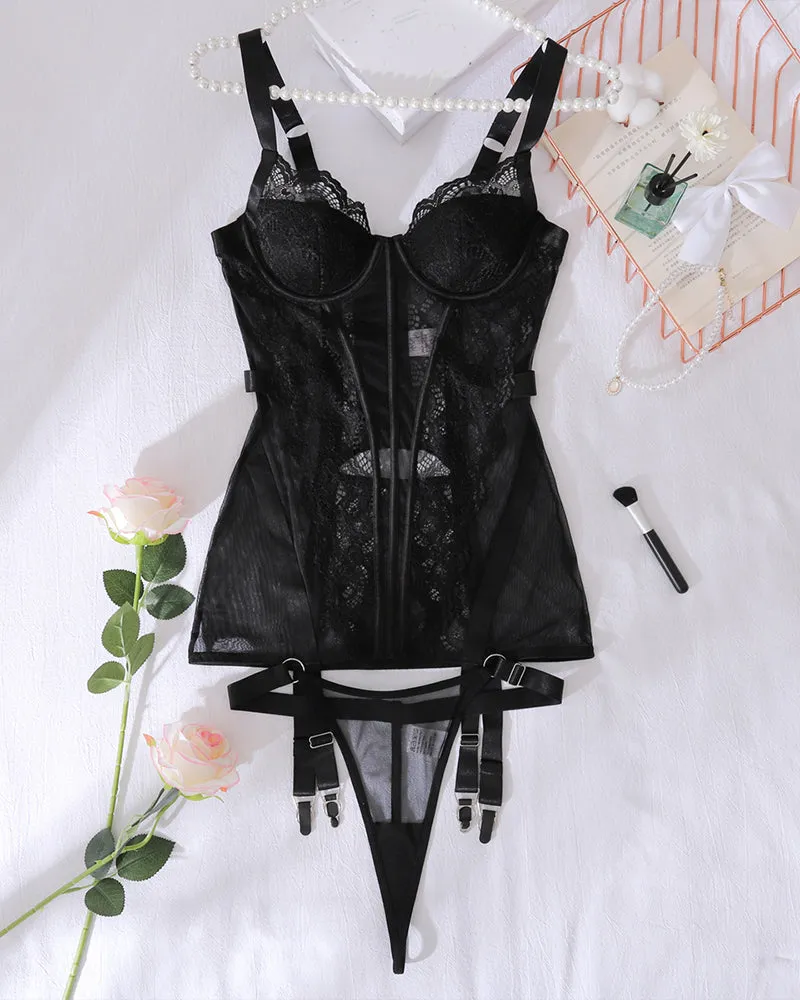 Lace Suspenders Body Shaping Set sold by Avid Love product image thumbnail 4