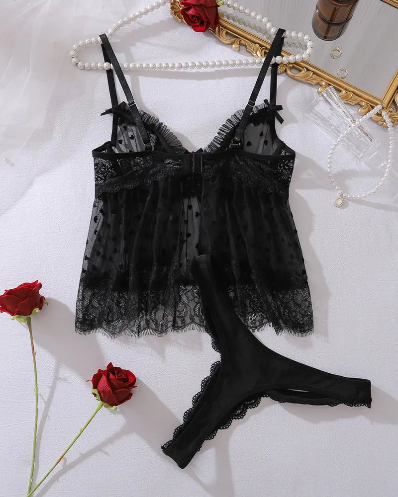 Mesh Sheer Tank Tops Panty Sets sold by Avid Love product image thumbnail 5