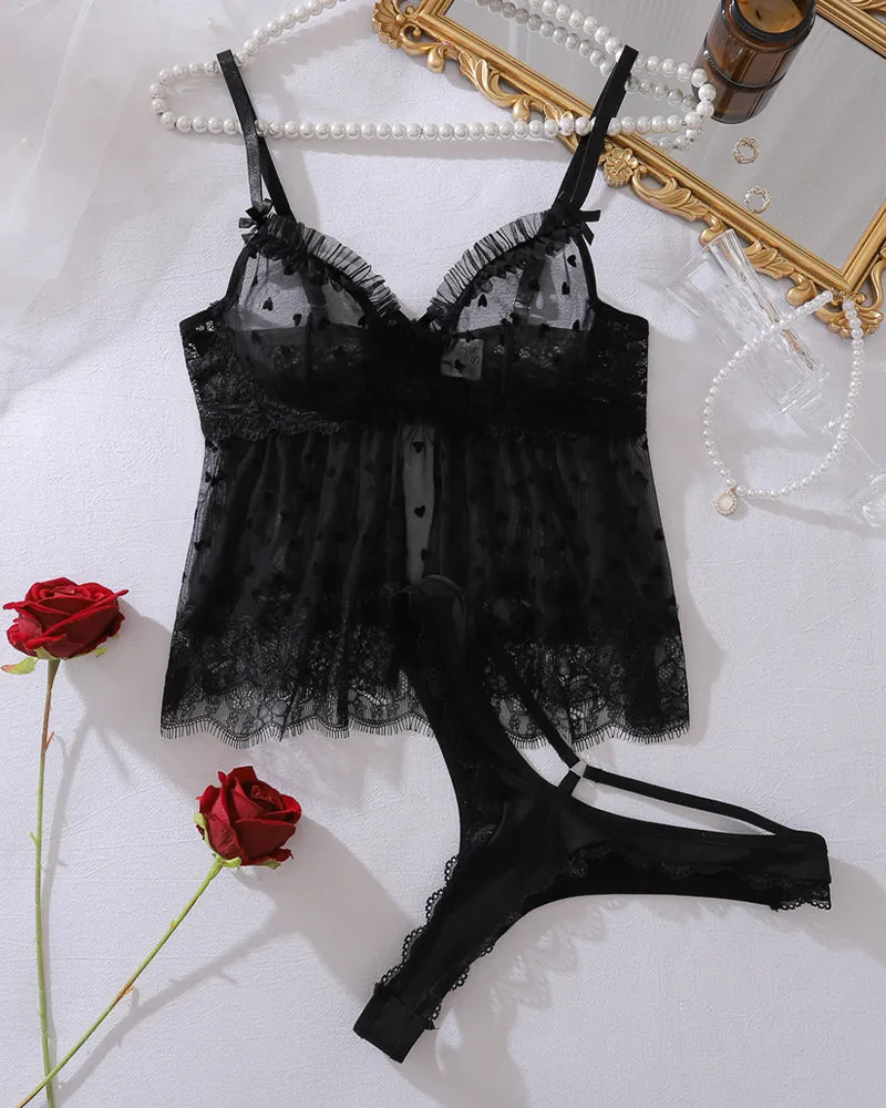 Mesh Sheer Tank Tops Panty Sets sold by Avid Love product image thumbnail 4