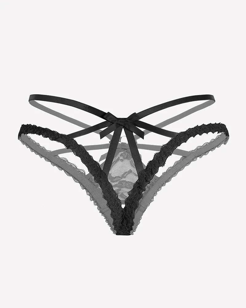 Lace Panties Briefs Criss Cross Underwear sold by Avid Love product image thumbnail 4