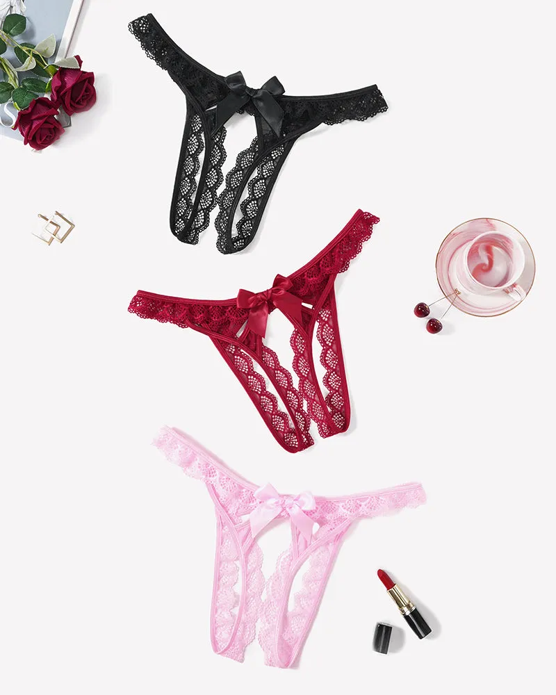 Low Rise Briefs Floral Lace Thong sold by Avid Love product image thumbnail 3
