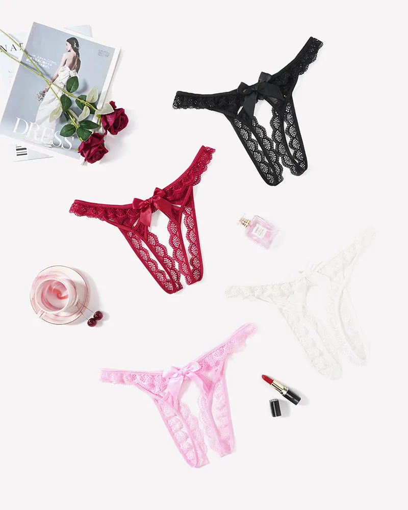 Low Rise Briefs Floral Lace Thong sold by Avid Love product image thumbnail 4