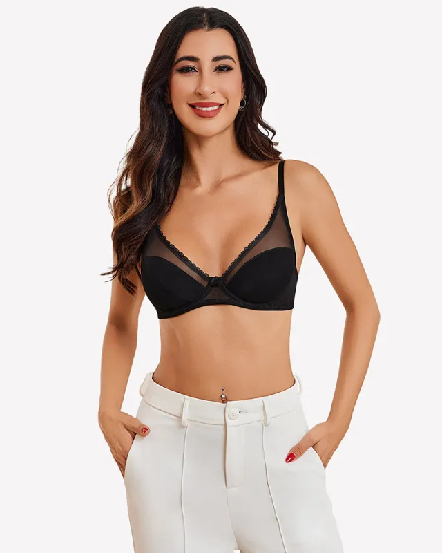 Mesh Underwire Bras Full Coverage Bra sold by Avid Love