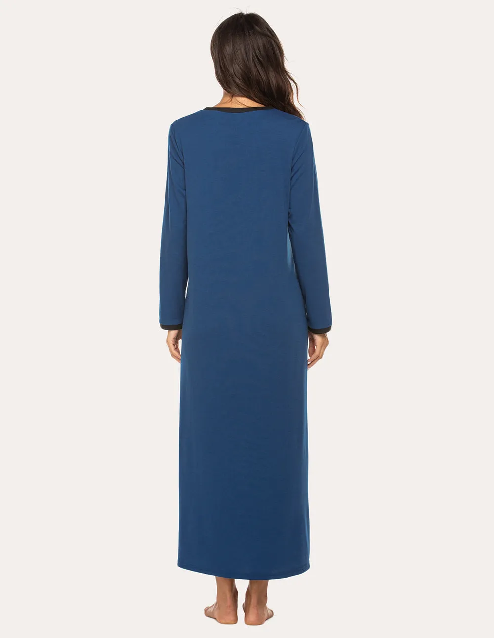 Long Sleeve Front Pleated Nightgown (US Only) sold by Avid Love product image thumbnail 4