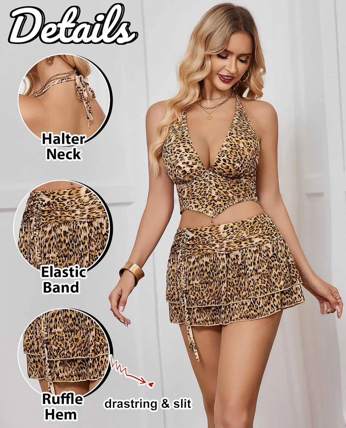 Halter Backless Tank Top Mini Skirt Set sold by Avid Love product image thumbnail 5