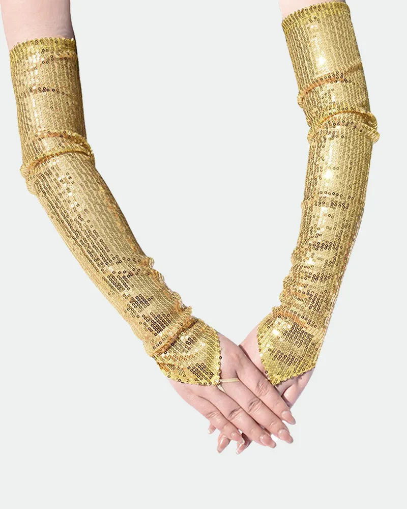 Sequin Fingerless Floral Gloves sold by Avid Love product image thumbnail 3