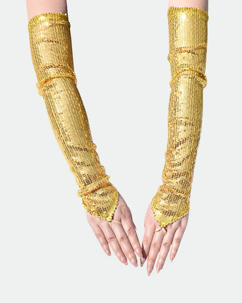 Sequin Fingerless Floral Gloves sold by Avid Love product image thumbnail 4