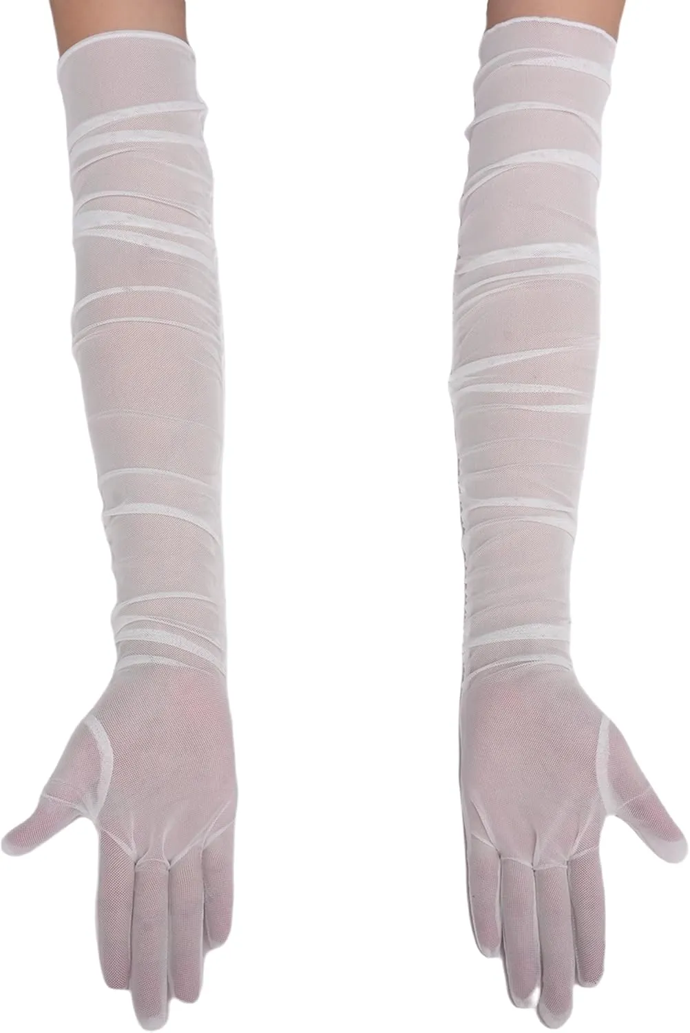 1920s Long Sheer Gloves Tulle Mesh Gloves sold by Avid Love product image thumbnail 4