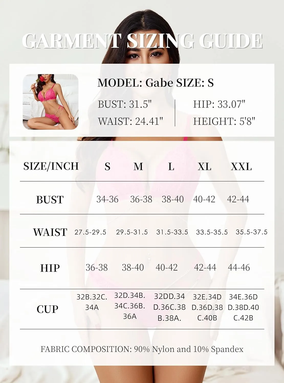 2 Piece Lace Lingerie Set with Chain sold by Avid Love product image thumbnail 5