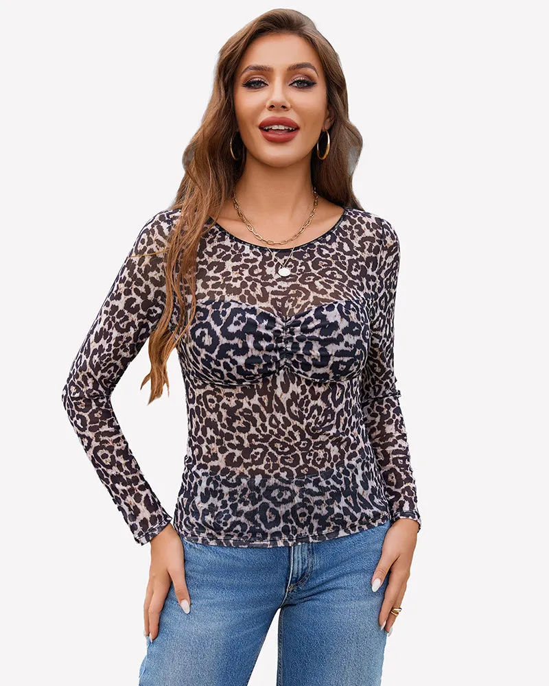 Mesh Floral Long Sleeve Tops sold by Avid Love product image thumbnail 4