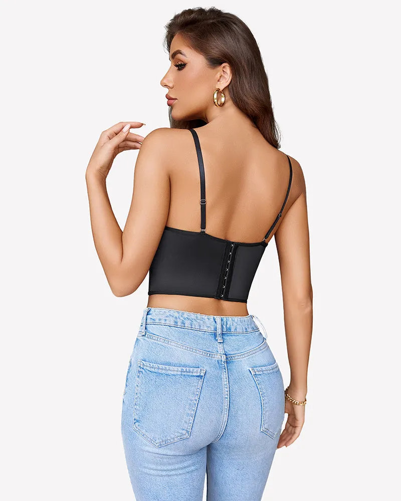Bustier Tops V Neck Lace Bralettes Corset sold by Avid Love product image thumbnail 5