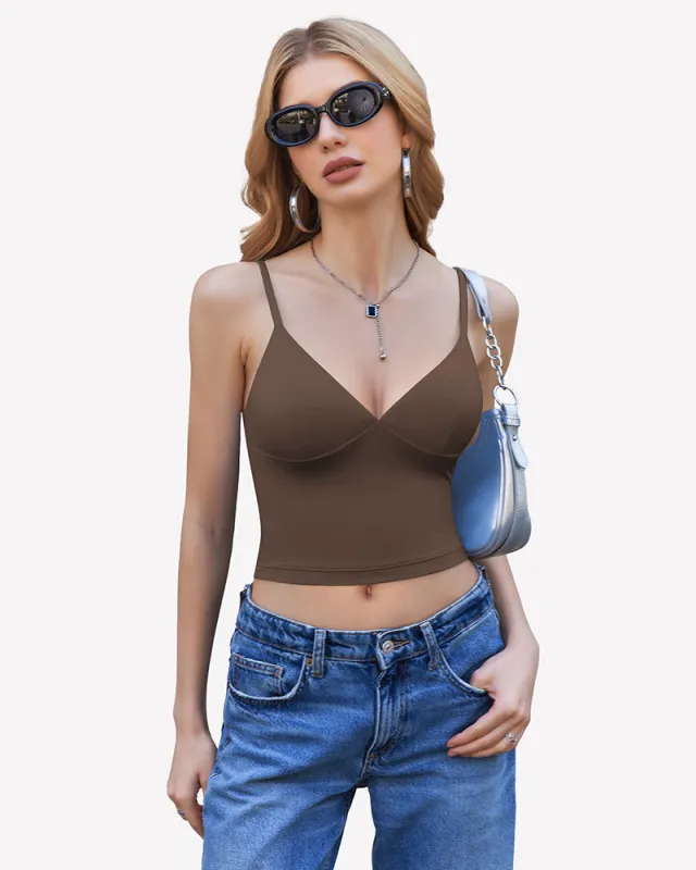 V Neck Spaghetti Strap Y2K Cami Tops made by Avid Love