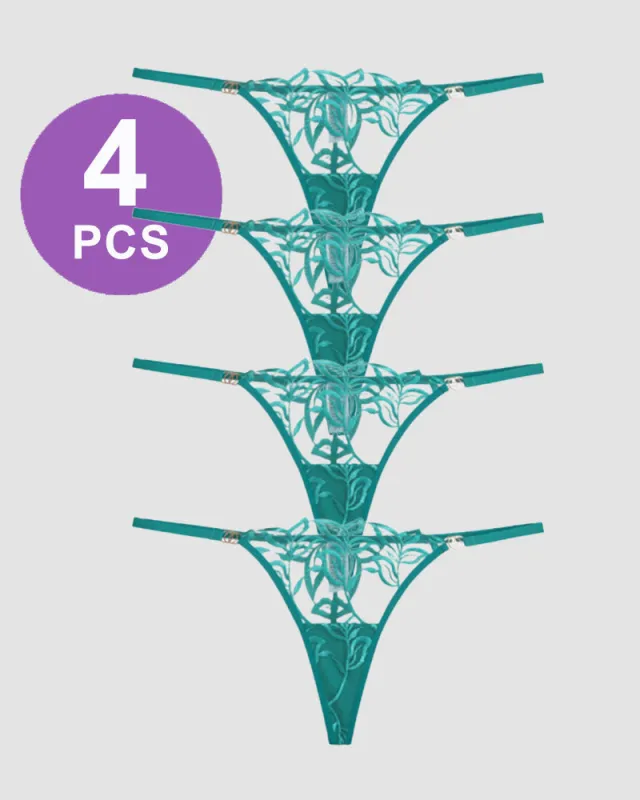 Embroidered Lace Thong Panty Set sold by Avid Love