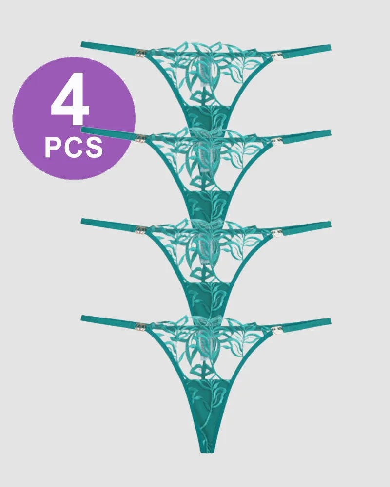 Embroidered Lace Thong Panty Set sold by Avid Love