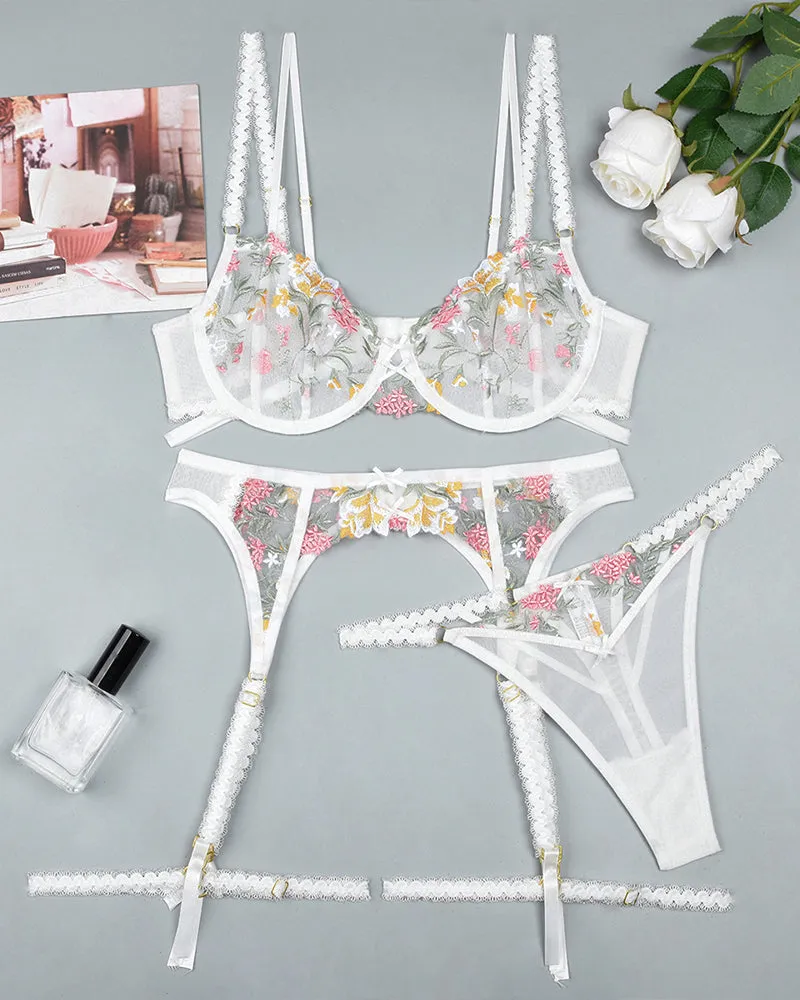 Embroidery Butterfly Bra Set sold by Avid Love product image thumbnail 5