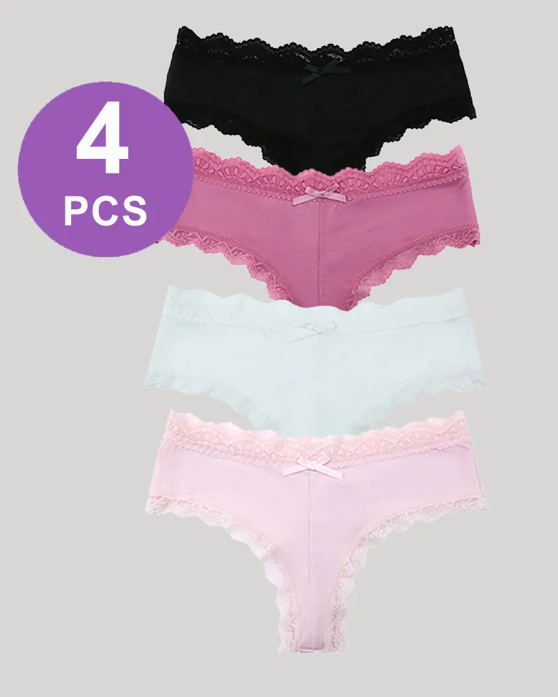 Hipster Lace Trim Seamless Panty Set sold by Avid Love