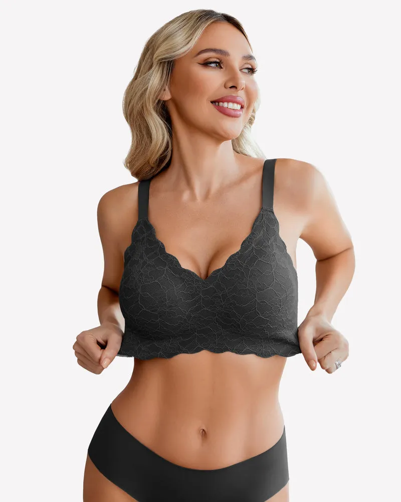 Wireless Full Coverage Lace Bra sold by Avid Love product image thumbnail 4