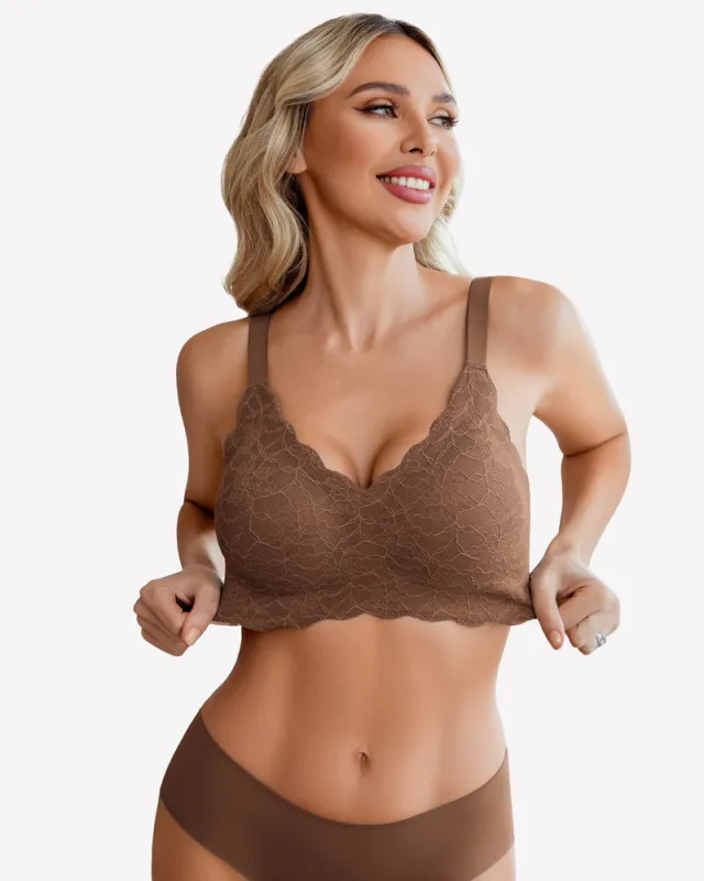 Wireless Full Coverage Lace Bra made by Avid Love