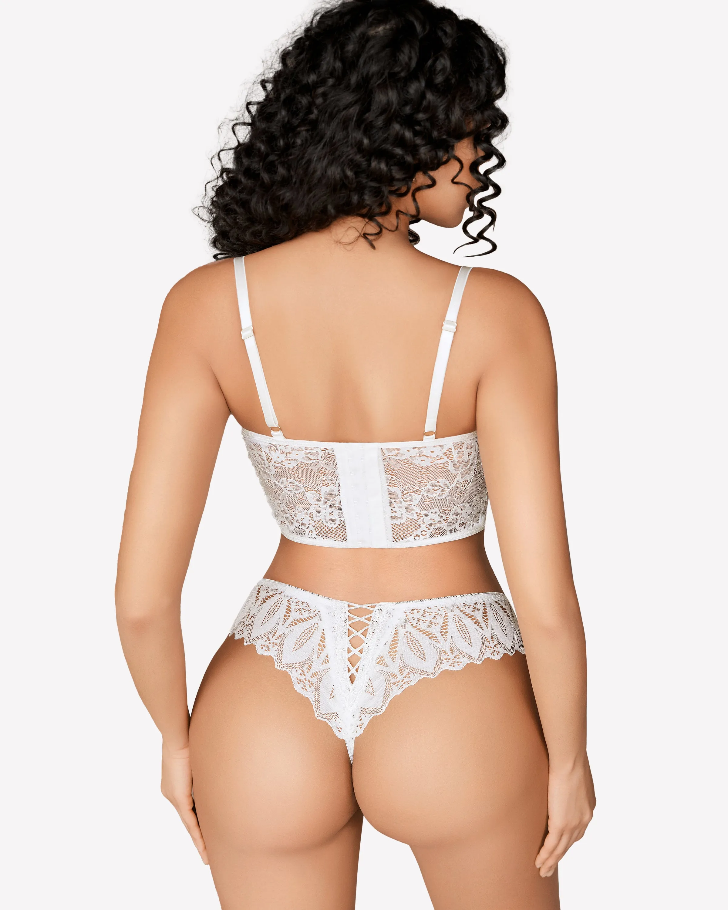 Lace Cross Back Cheeky Thongs sold by Avid Love product image thumbnail 3