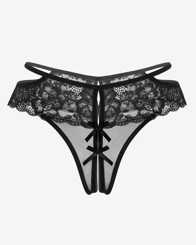 Lace Cheeky Mesh Hollow Thongs sold by Avid Love