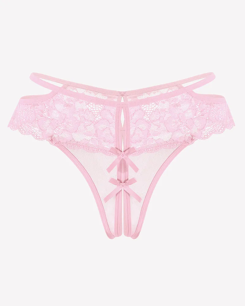 Lace Cheeky Mesh Hollow Thongs sold by Avid Love product image thumbnail 4