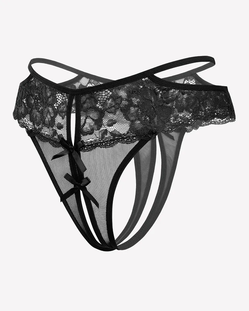 Lace Cheeky Mesh Hollow Thongs sold by Avid Love product image thumbnail 2
