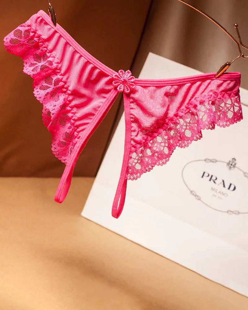 Crotchless Lace Low Waist Thong sold by Avid Love product image thumbnail 4