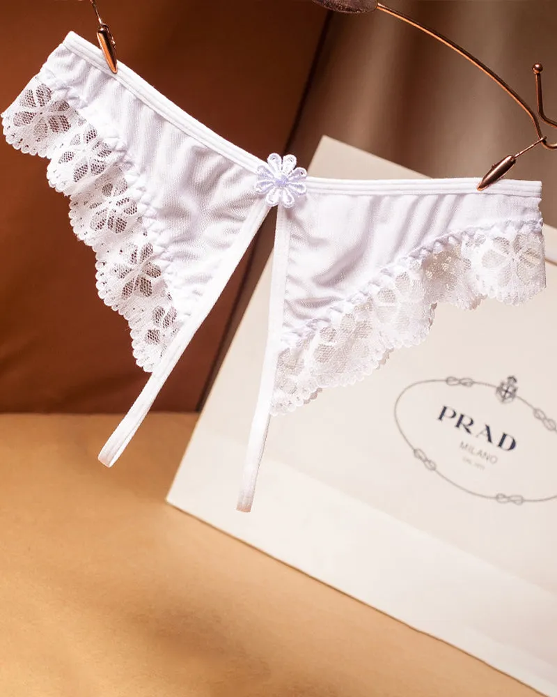Crotchless Lace Low Waist Thong sold by Avid Love product image thumbnail 5