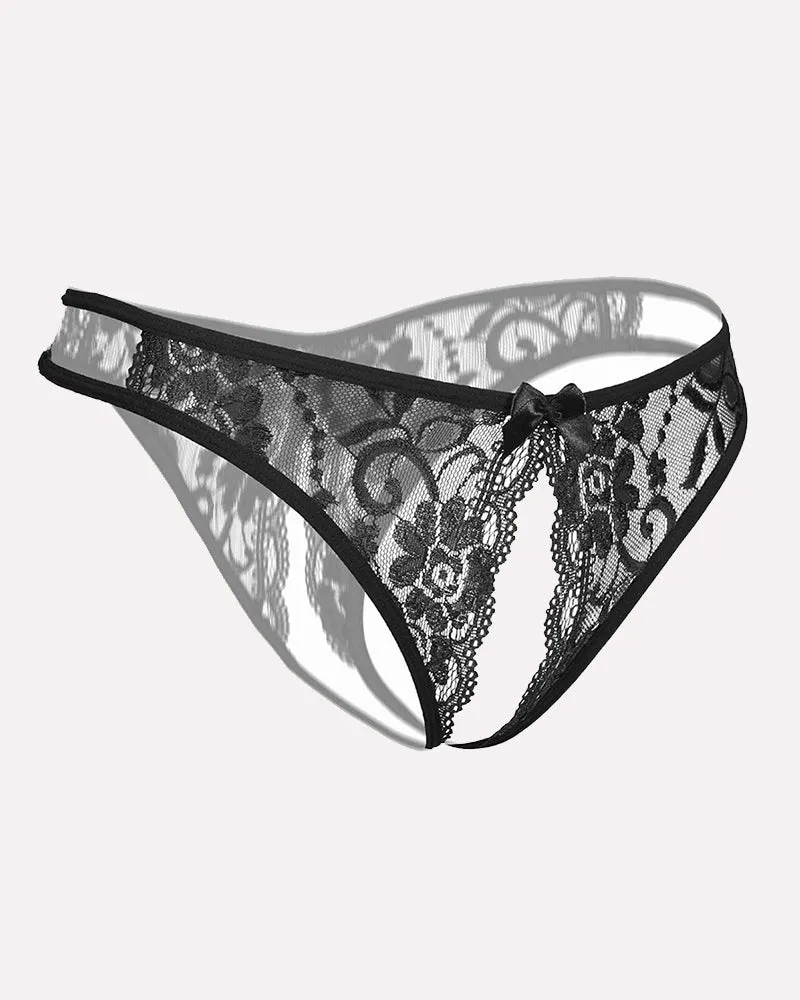 Lace Bows Open-Cut Panties sold by Avid Love product image thumbnail 3