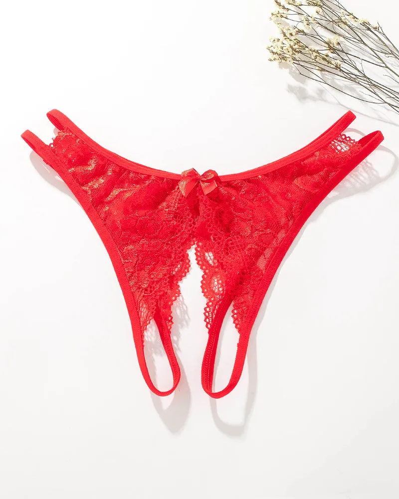 Lace Bows Open-Cut Panties sold by Avid Love product image thumbnail 5