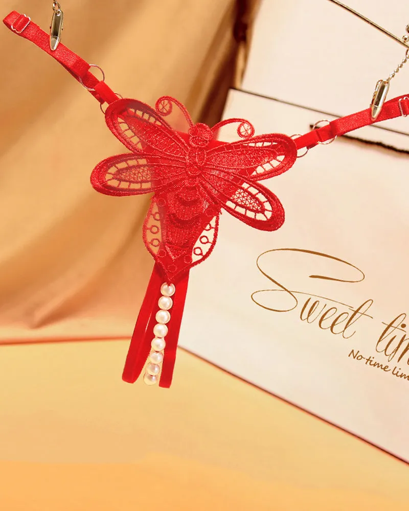 Pearl Crotchless Thong Panties sold by Avid Love product image thumbnail 2