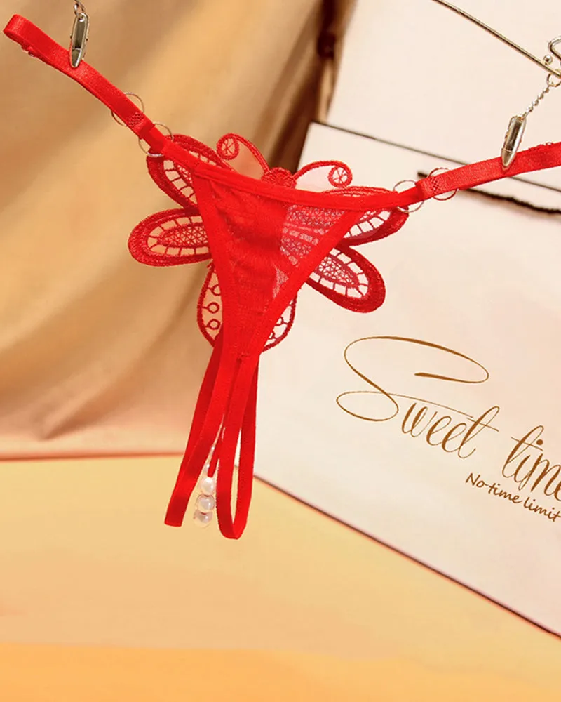 Pearl Crotchless Thong Panties sold by Avid Love product image thumbnail 3