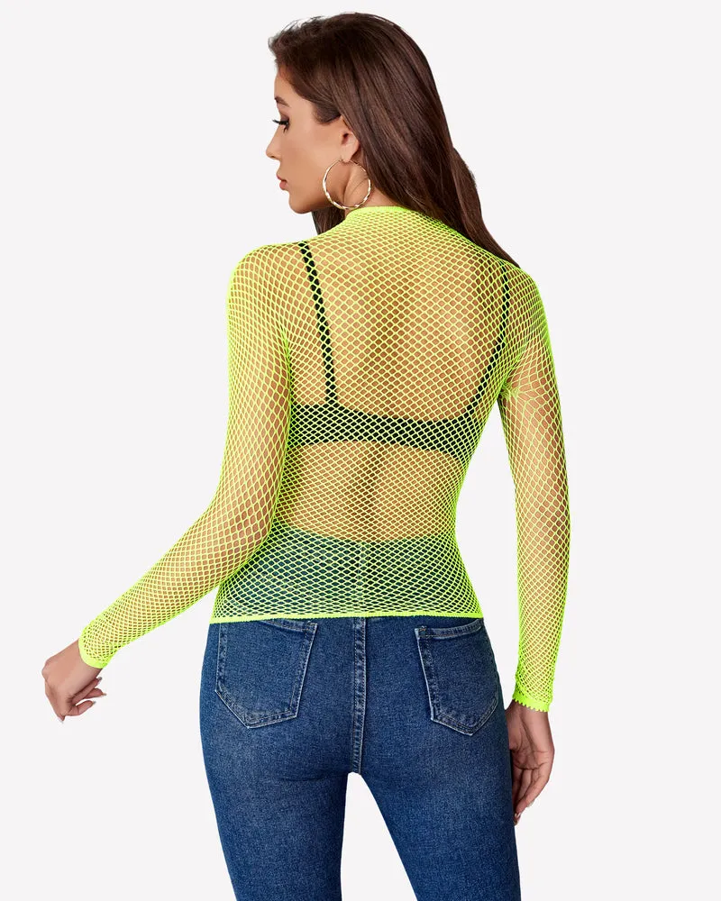 Fishnet Mesh Long Sleeve Tops sold by Avid Love product image thumbnail 2