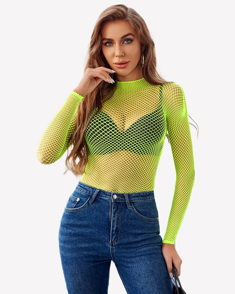 Fishnet Mesh Long Sleeve Tops sold by Avid Love product image thumbnail 3