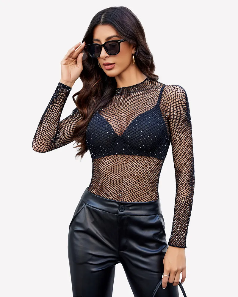 Fishnet Mesh Long Sleeve Tops sold by Avid Love product image thumbnail 5