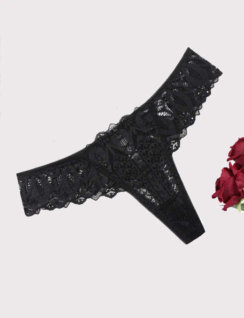 Lace Thongs Cross Back Underwear sold by Avid Love product image thumbnail 4