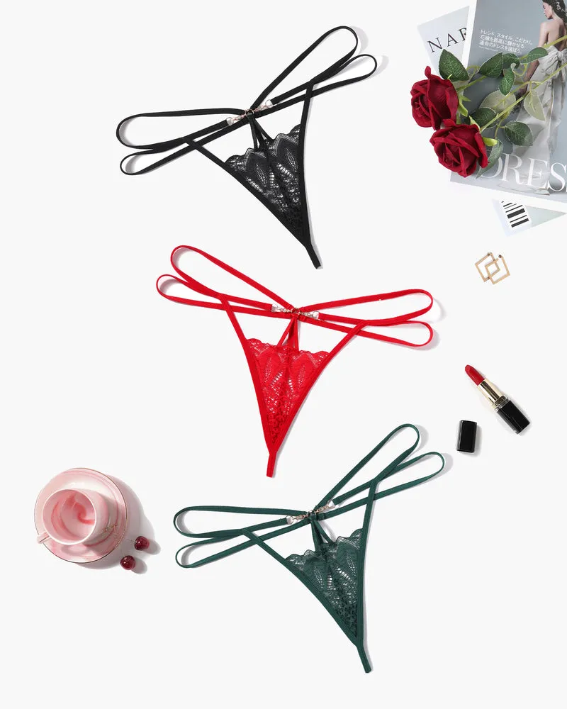 Floral Lace Briefs Hollow Out Thong sold by Avid Love product image thumbnail 4