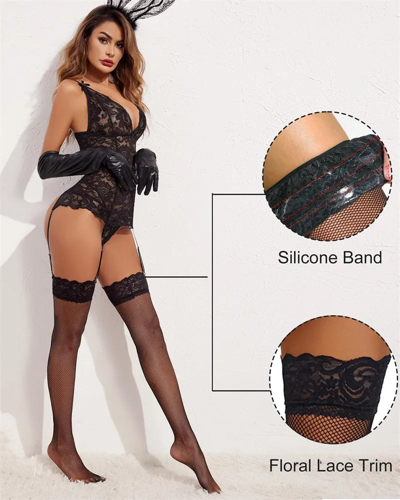 Lace Trim Tights Stockings sold by Avid Love product image thumbnail 4