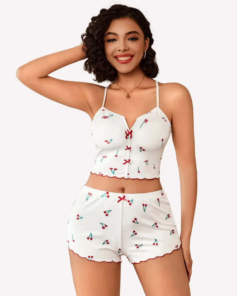 Ribbed Cami Pajama Set 2 Piece PJ Set sold by Avid Love
