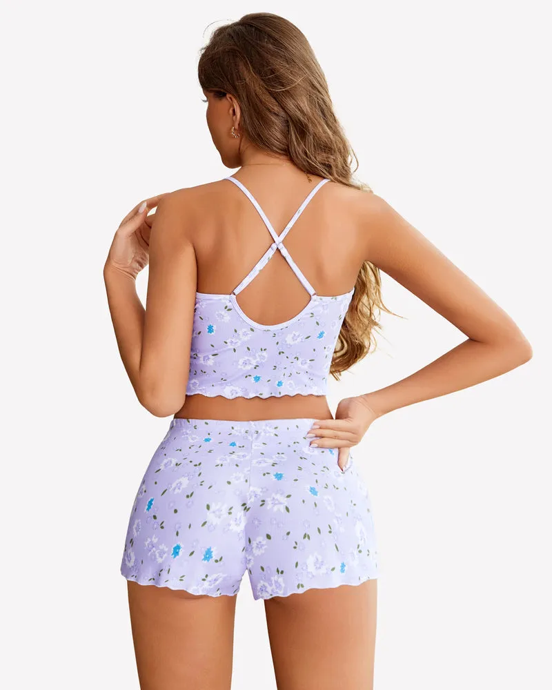 Ribbed Cami Pajama Set 2 Piece PJ Set sold by Avid Love product image thumbnail 5