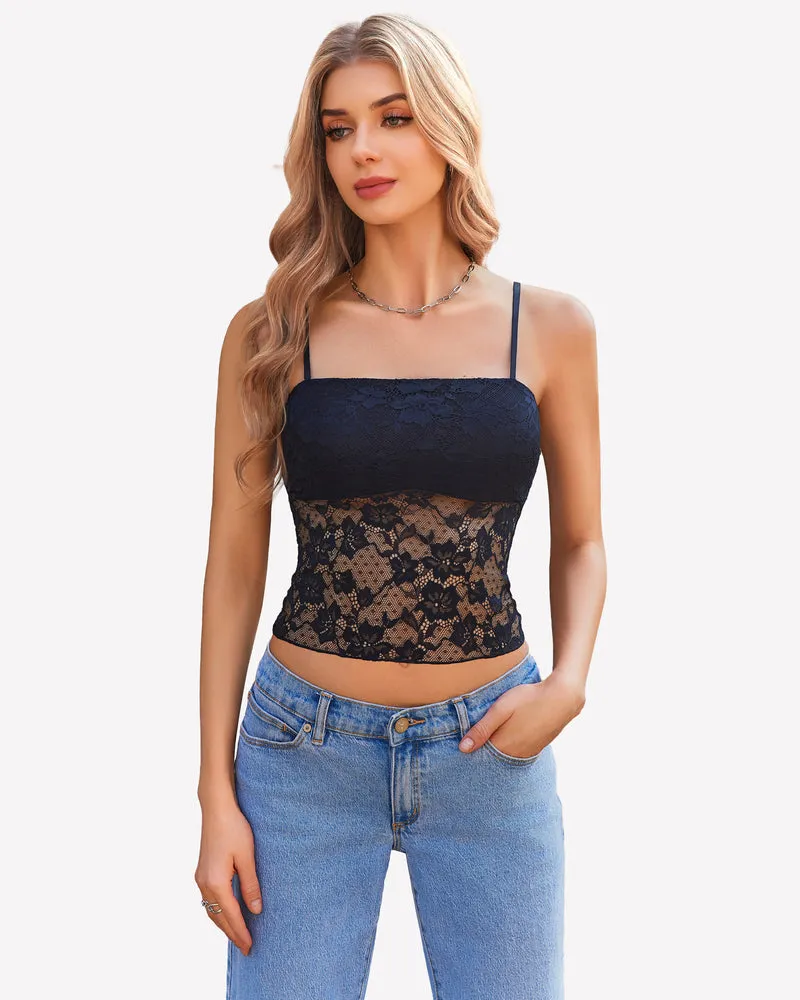 Lace Tops Going Out Cami Y2K Top sold by Avid Love