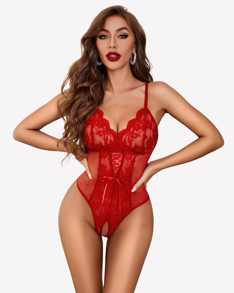 One Piece Front Strap Teddy Bodysuit sold by Avid Love product image thumbnail 4
